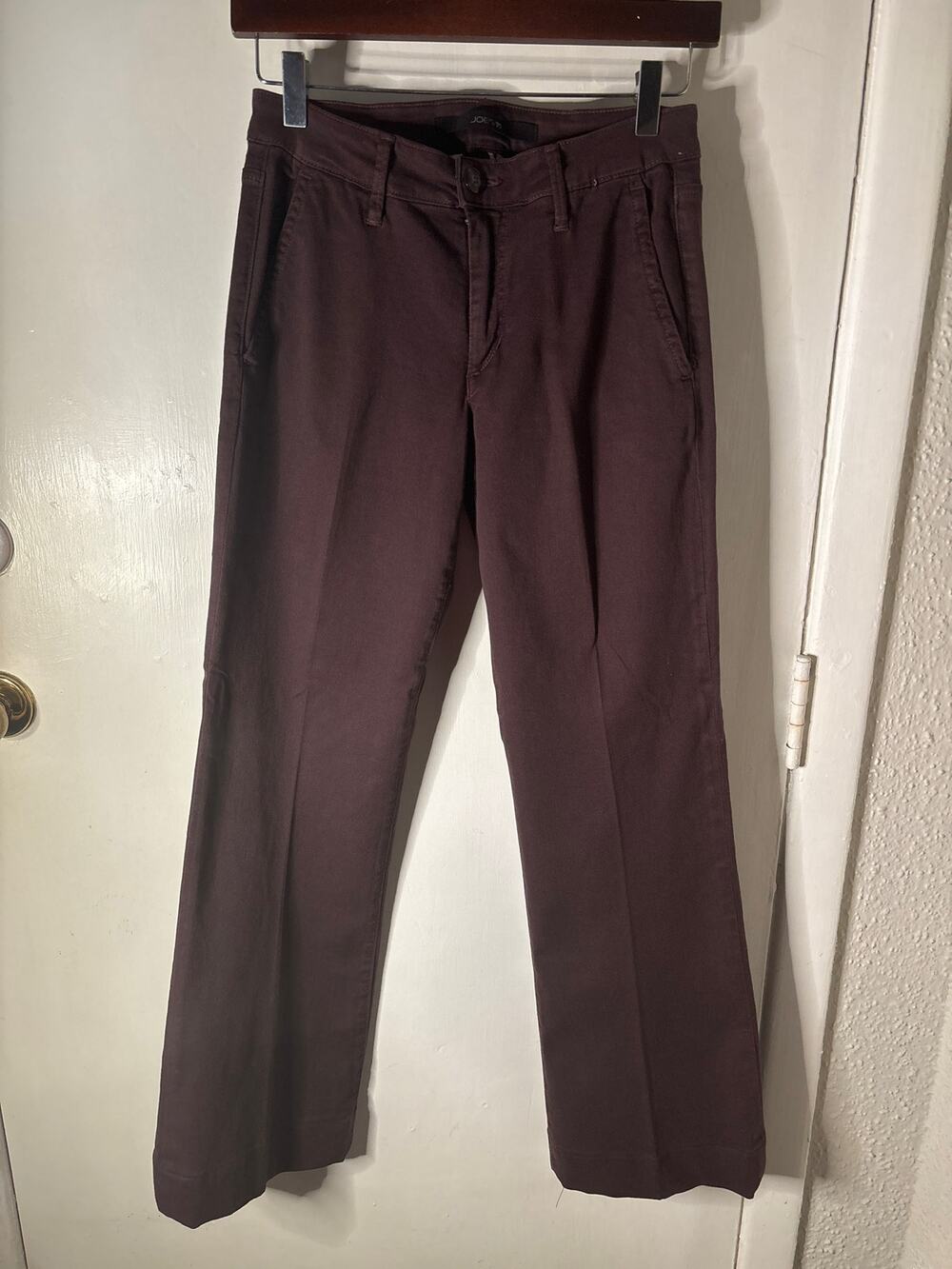 Joe’s Jeans Purple Wide Leg Trouser 26 Corporate Siren Classic Preppy Work Wear